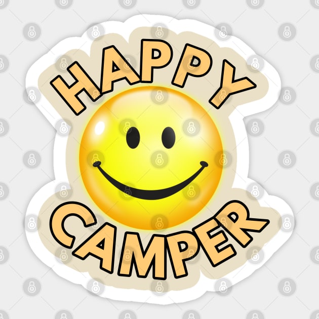 Camping t-shirt designs Sticker by Coreoceanart